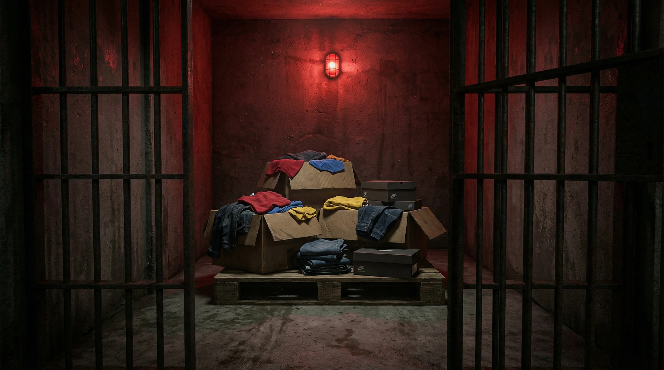 Europaleta z kartonami odzieży - symbolizuje nowe przepisy SENT na odzież i obuwie